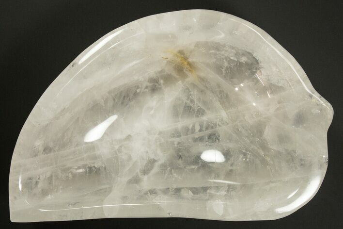 Polished Leaf Shaped Quartz Bowl - Madagascar #302610